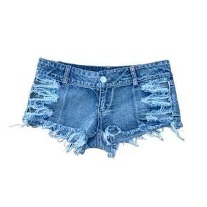 Be Wicked Jean Shorts Sz Medium womens denim jean shorts ladies junior cut offs